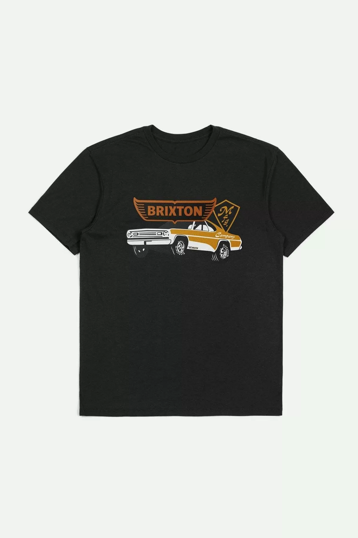 T-Shirts-Brixton Barona S/S Tailored T-Shirt Black