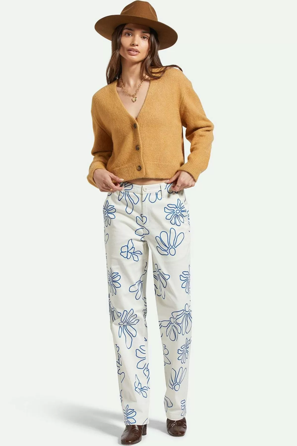 Pants & Shorts-Brixton Bedford Pant Off White Daisy