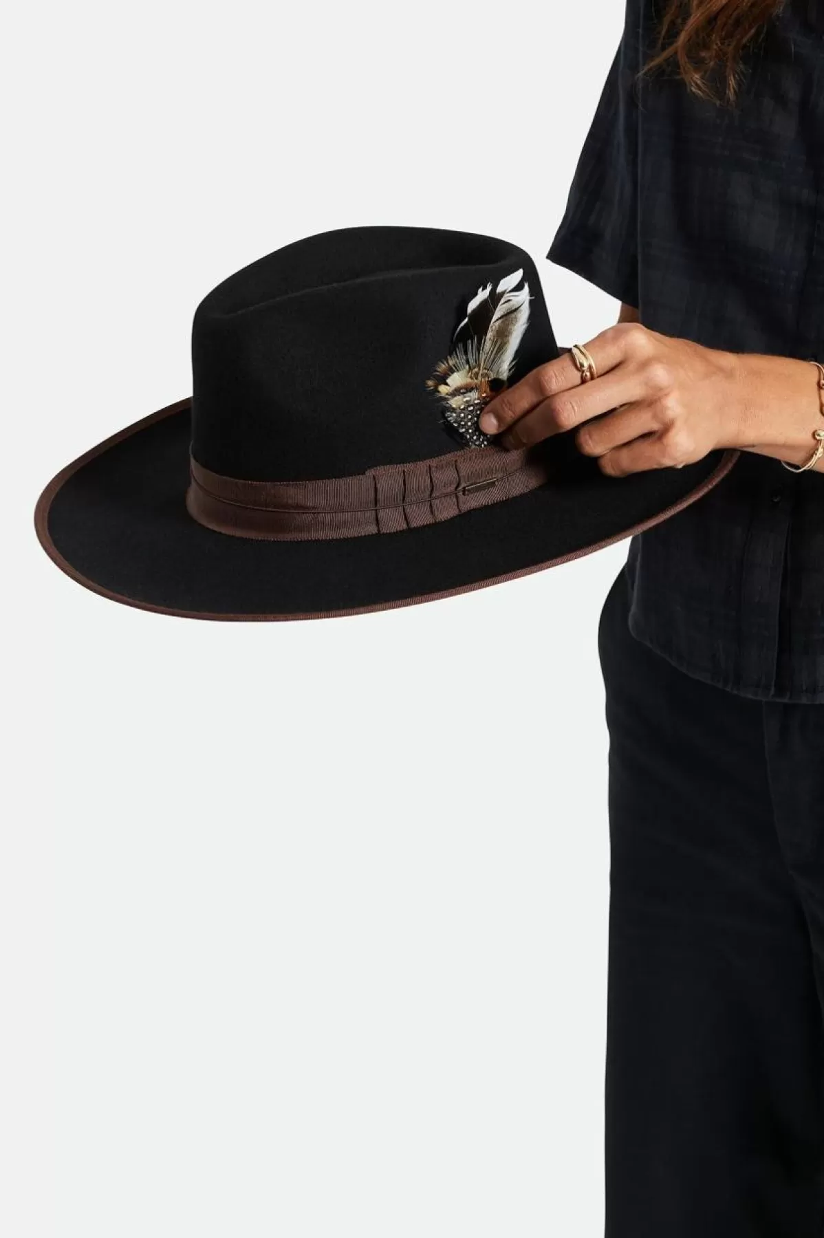 Hat Accessories | Hat Accessories-Brixton Hat Feather Bison/Mojave/Burnt Orange