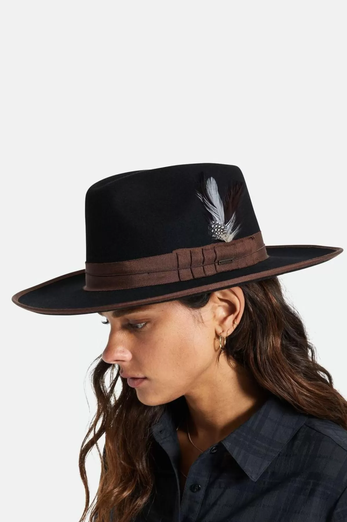 Hat Accessories | Hat Accessories-Brixton Hat Feather Burnt Henna/Black