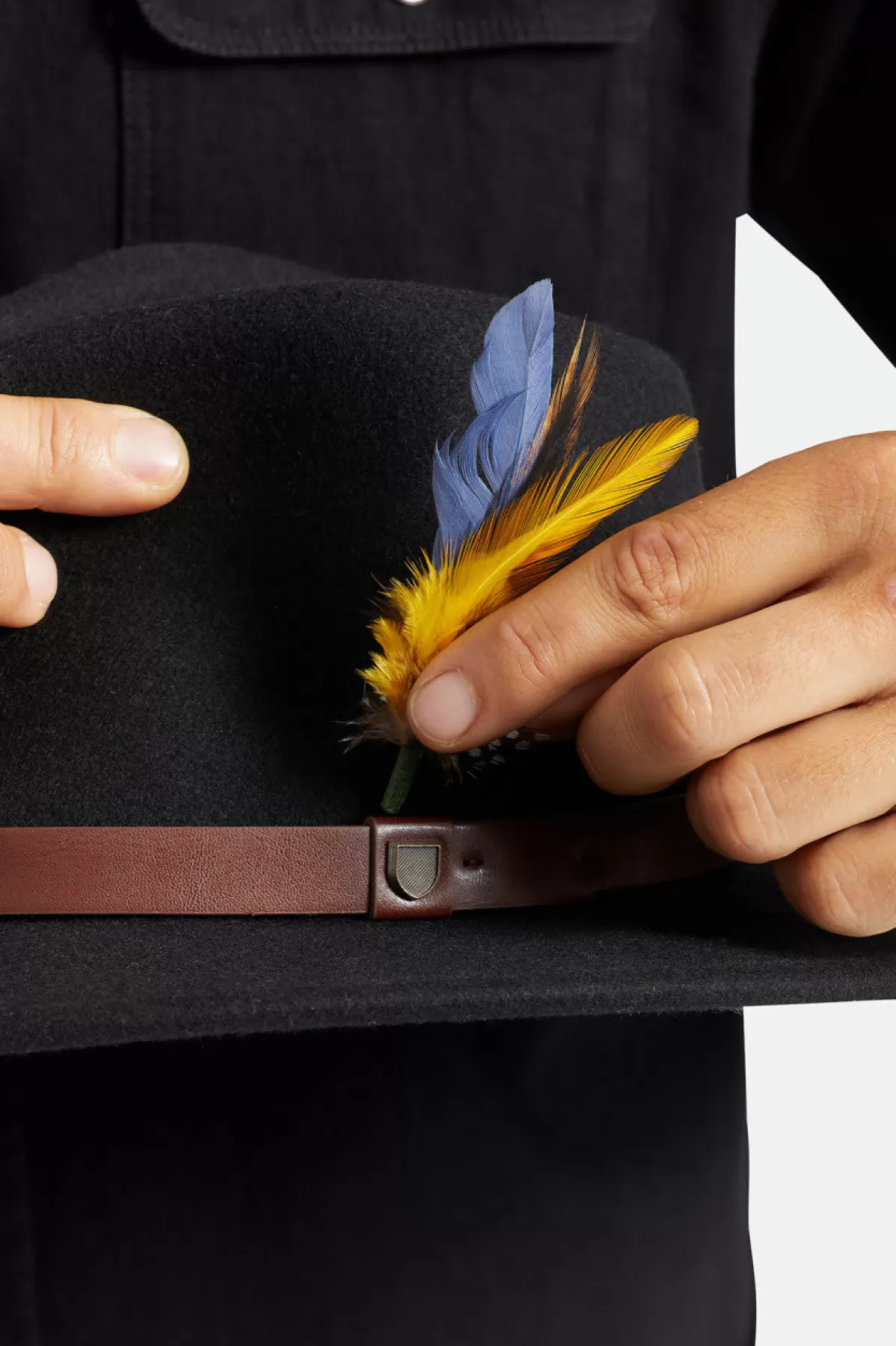 Hat Accessories | Hat Accessories-Brixton Hat Feather Joe Blue/Black/Yellow