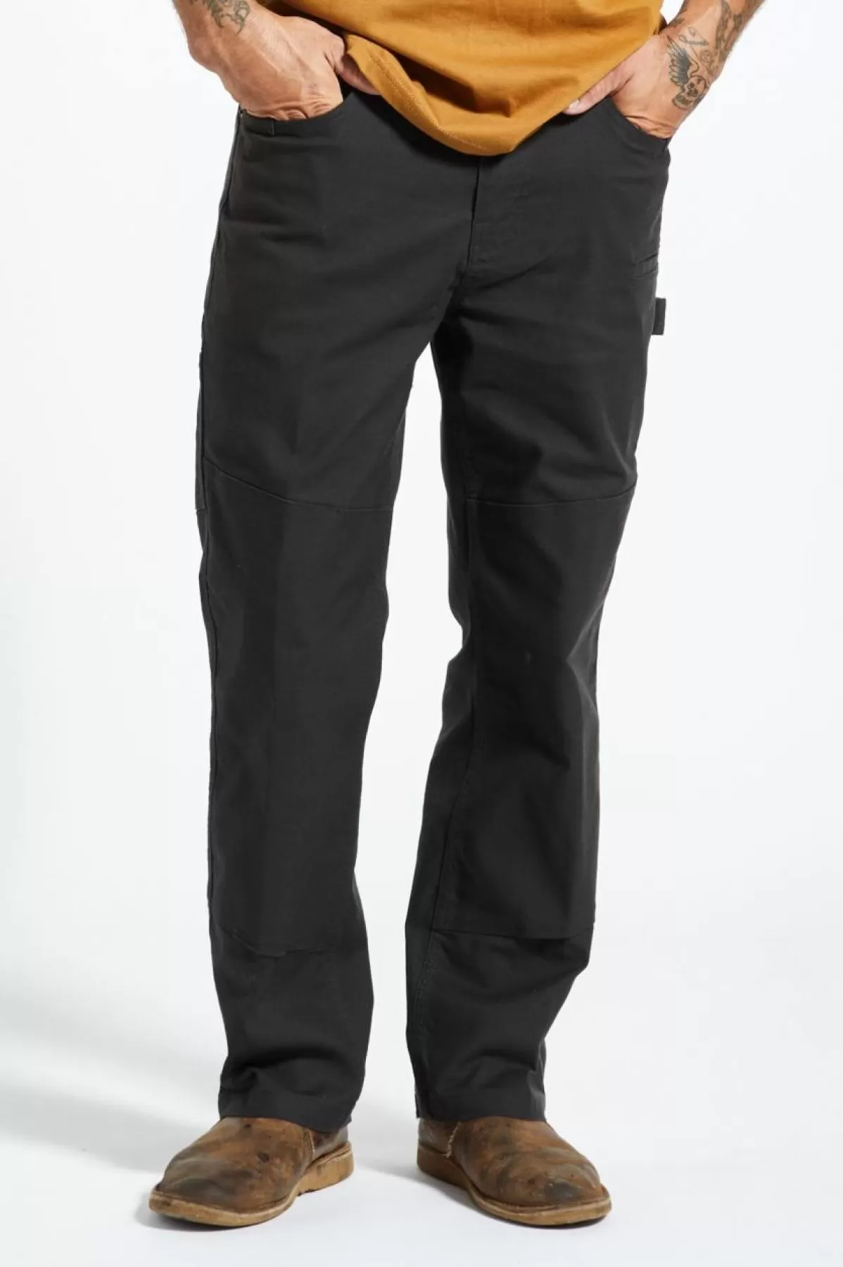 Pants & Chinos-Brixton Builders Carpenter Stretch Pant Washed Black