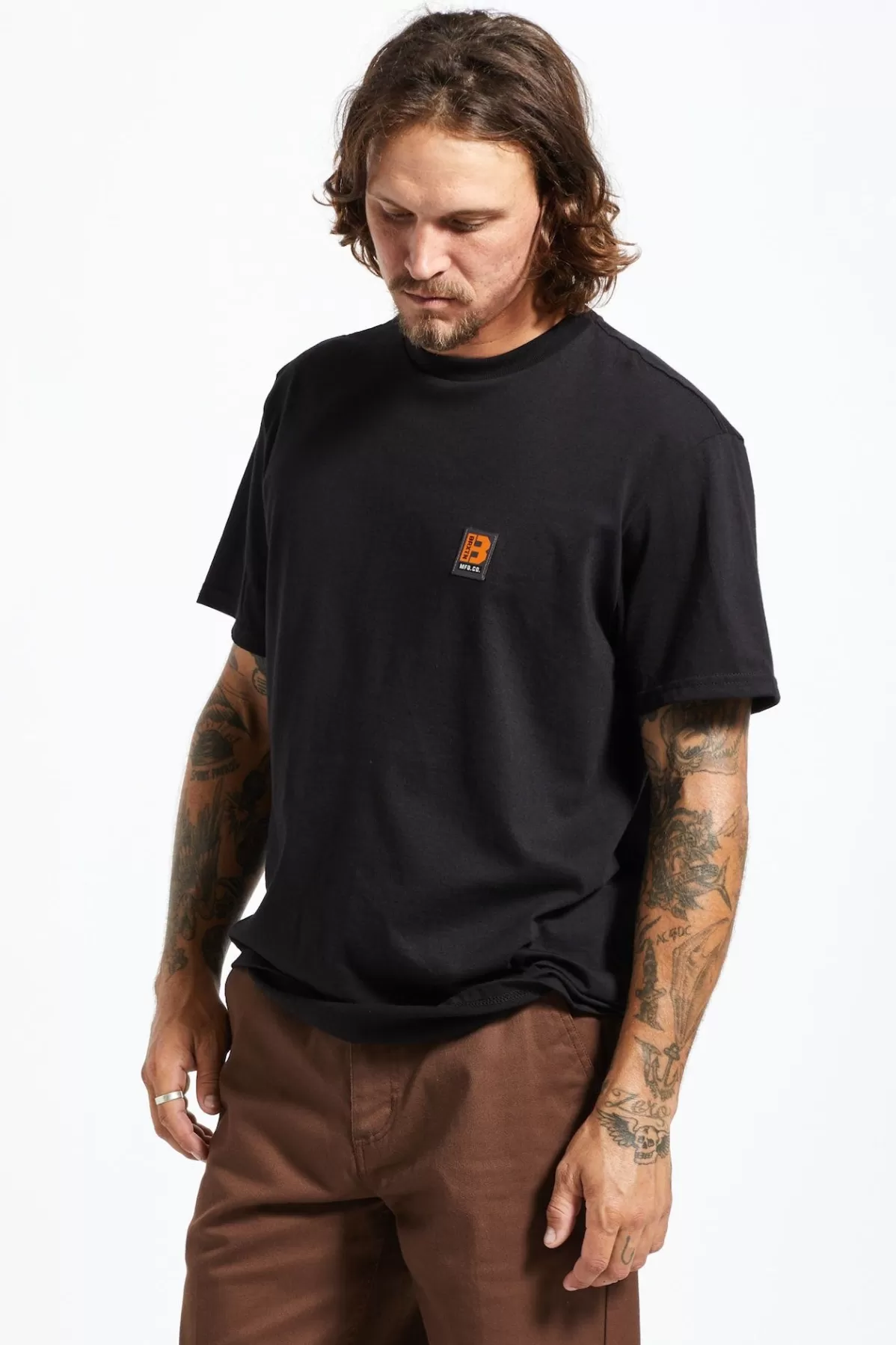 T-Shirts-Brixton Builders S/S Standard T-Shirt Black