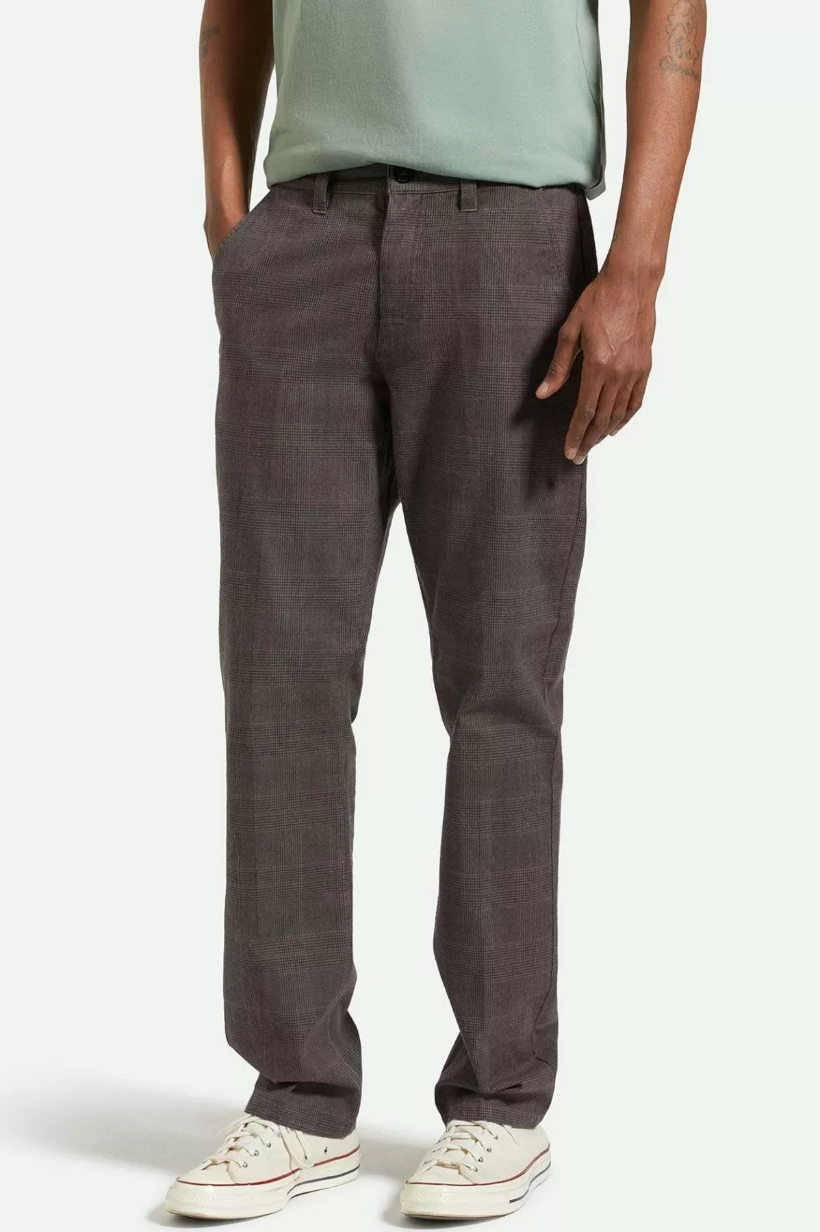 Pants & Chinos-Brixton Choice Chino Regular Pant Black Houndstooth