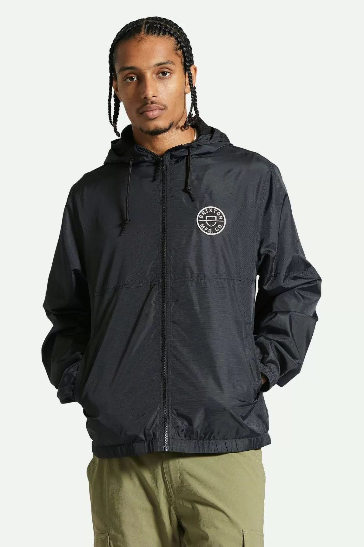 Jackets-Brixton Claxton Crest Lightweight Jacket Black/Black