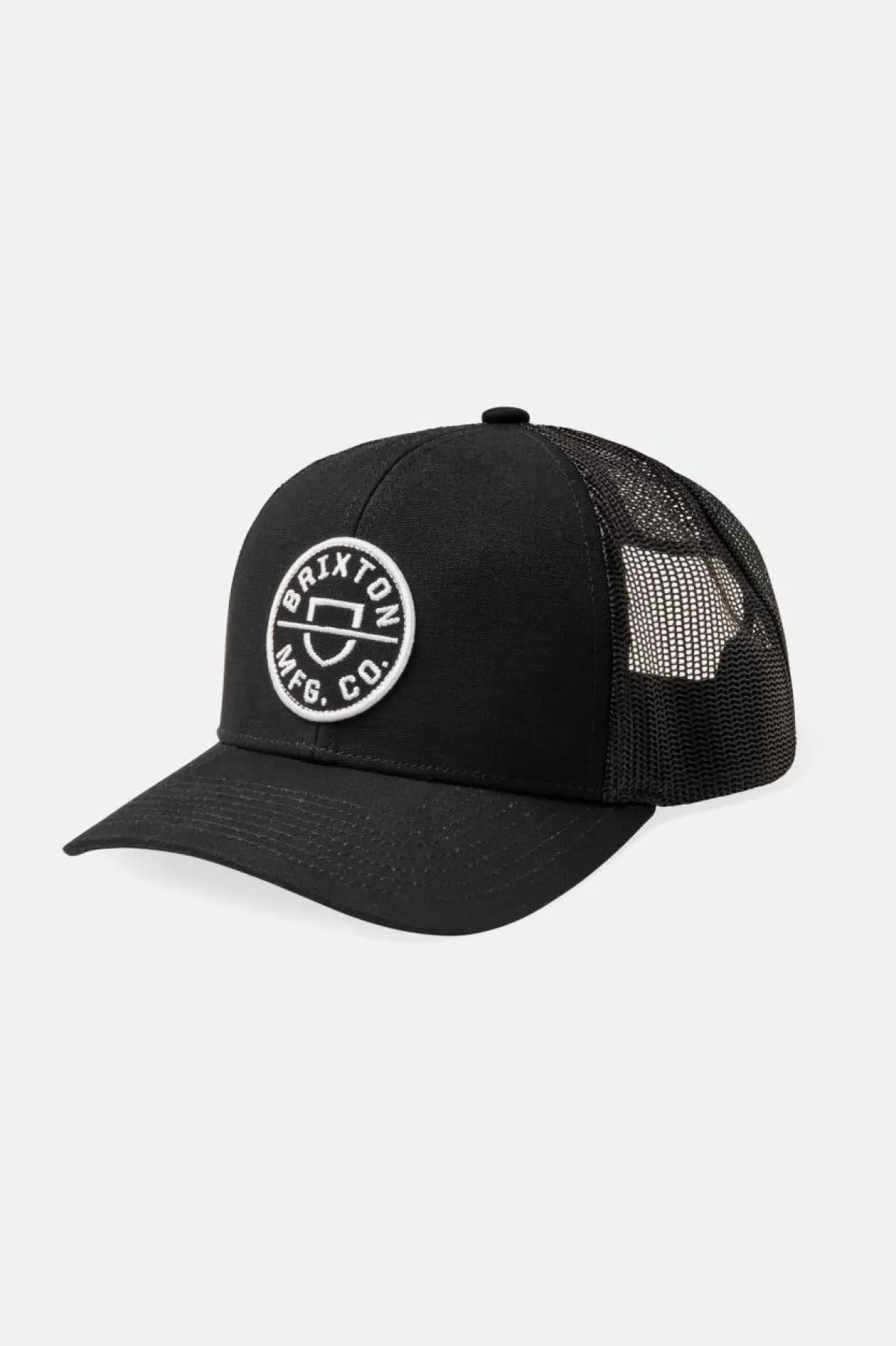 Snapbacks | Snapbacks-Brixton Crest Netplus Trucker Hat Black/Black