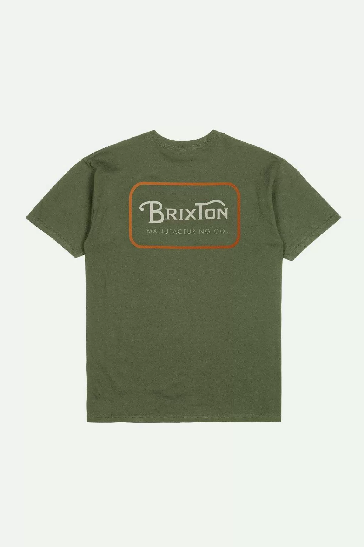 T-Shirts-Brixton Grade S/S Standard T-Shirt Ivy Green/Rust/Off White