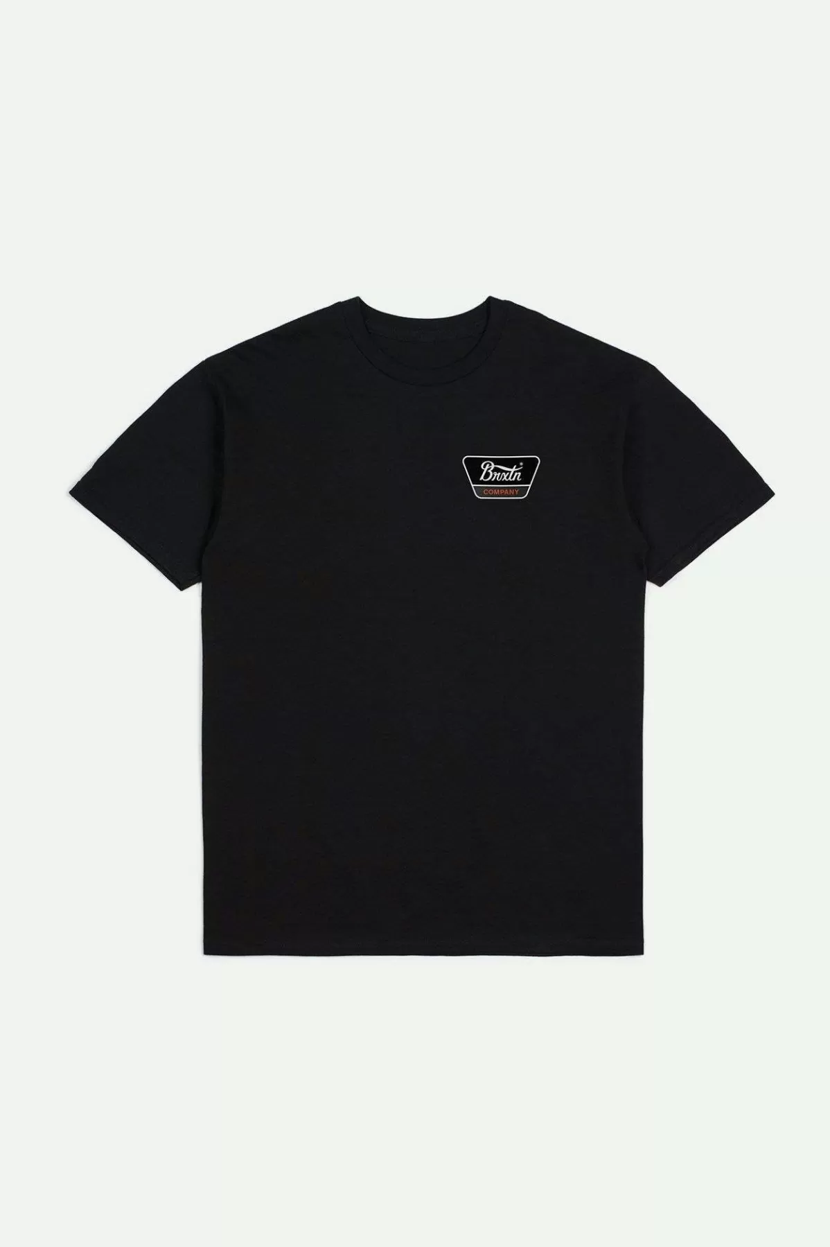 T-Shirts-Brixton Linwood S/S Standard T-Shirt Black/Orange/White