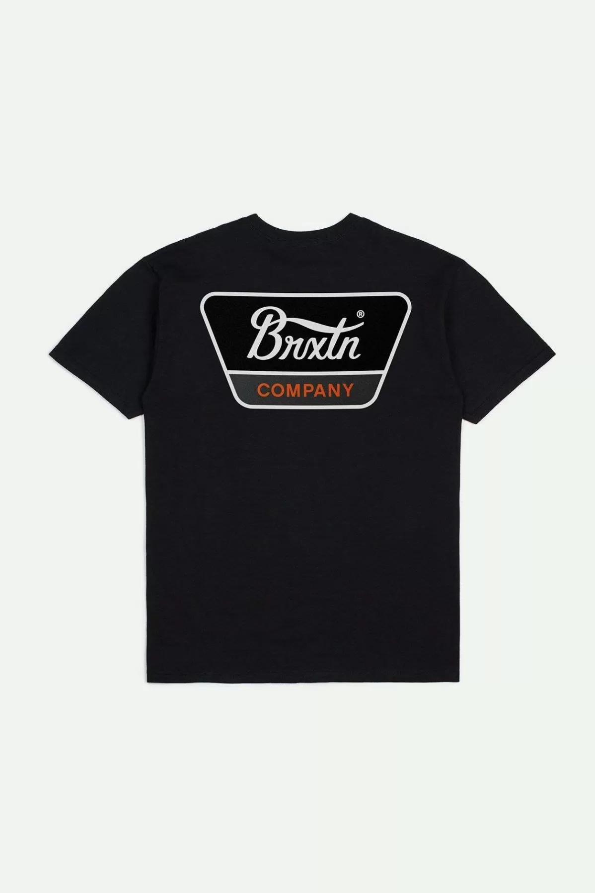 T-Shirts-Brixton Linwood S/S Standard T-Shirt Black/Orange/White