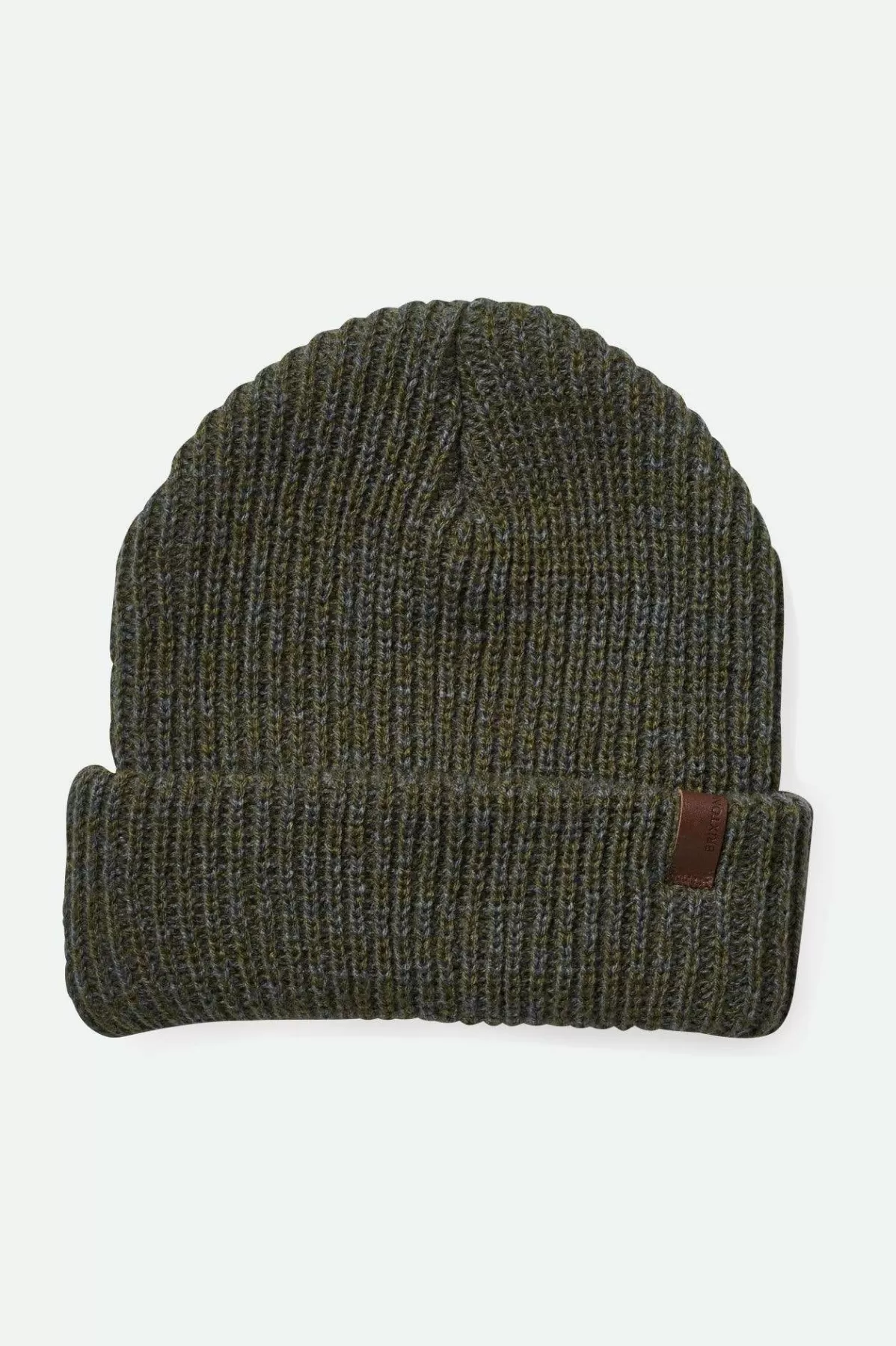 Beanies | Beanies-Brixton Marled Chunky Beanie Military Olive/Charcoal