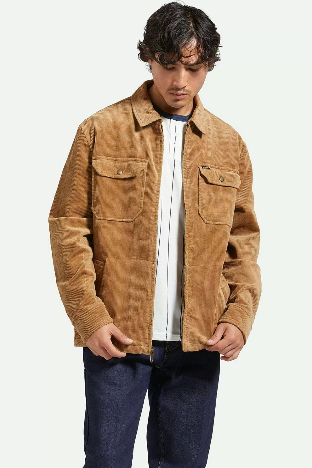 Jackets-Brixton Motor Jacket Tiger's Eye Cord