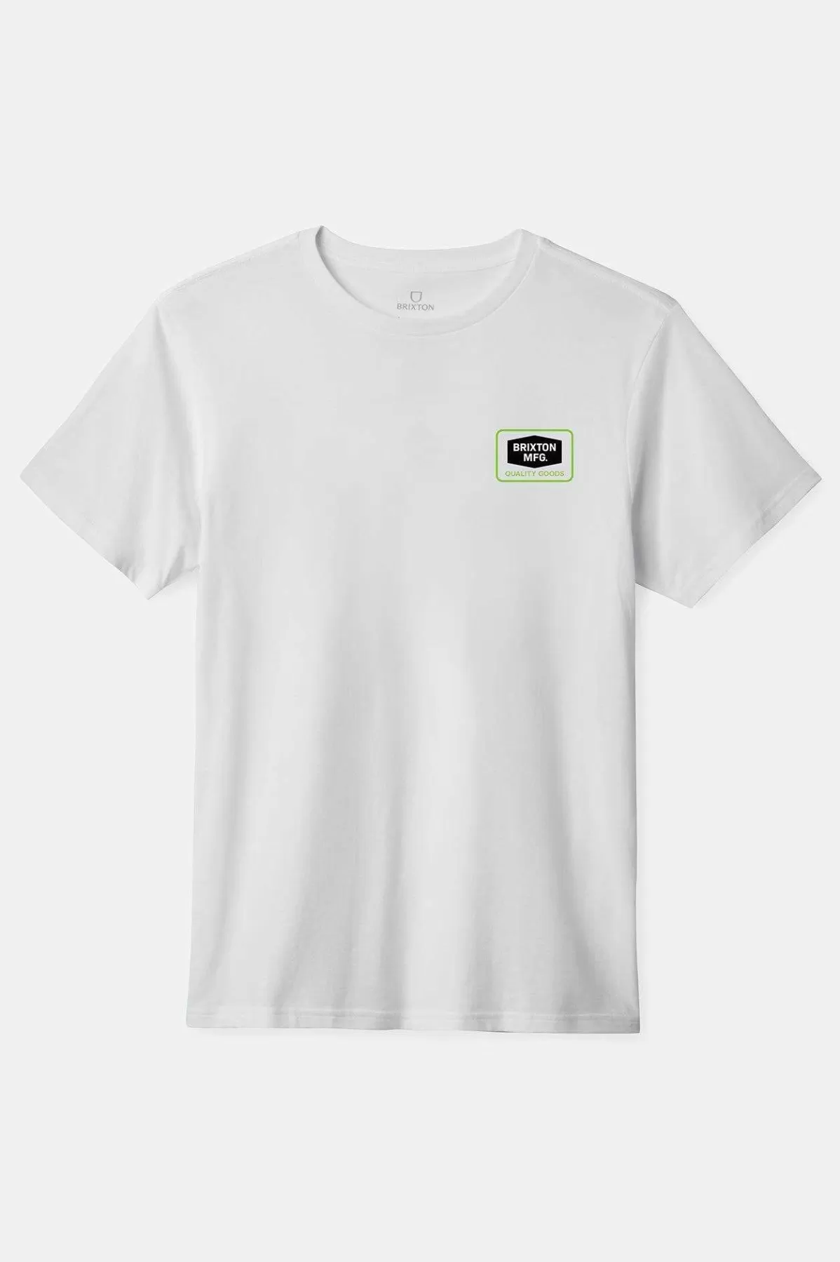 T-Shirts-Brixton Neon Fallbrook S/S Standard T-Shirt White