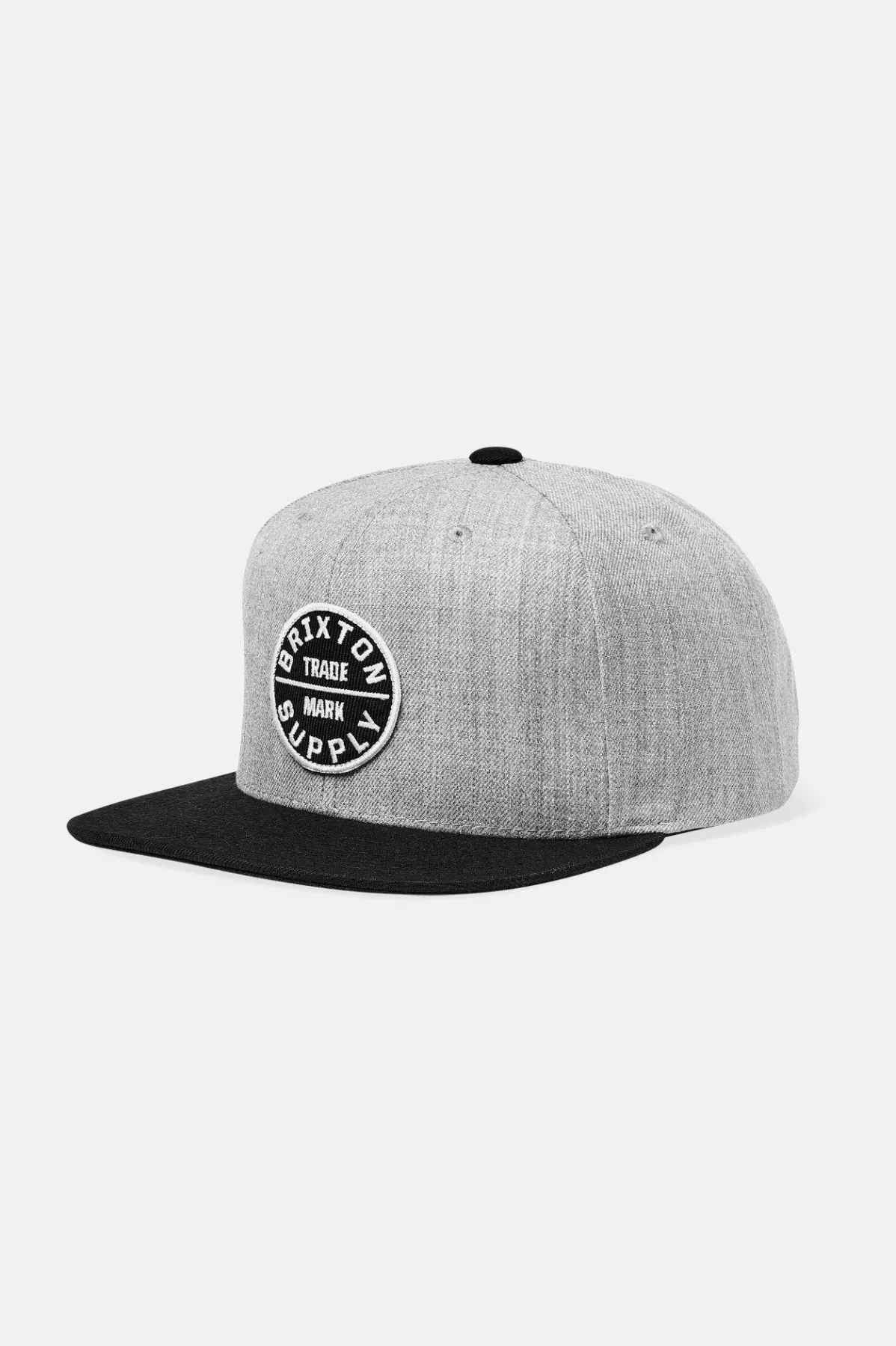 Snapbacks | Snapbacks-Brixton Oath III Snapback Light Heather Grey/Black