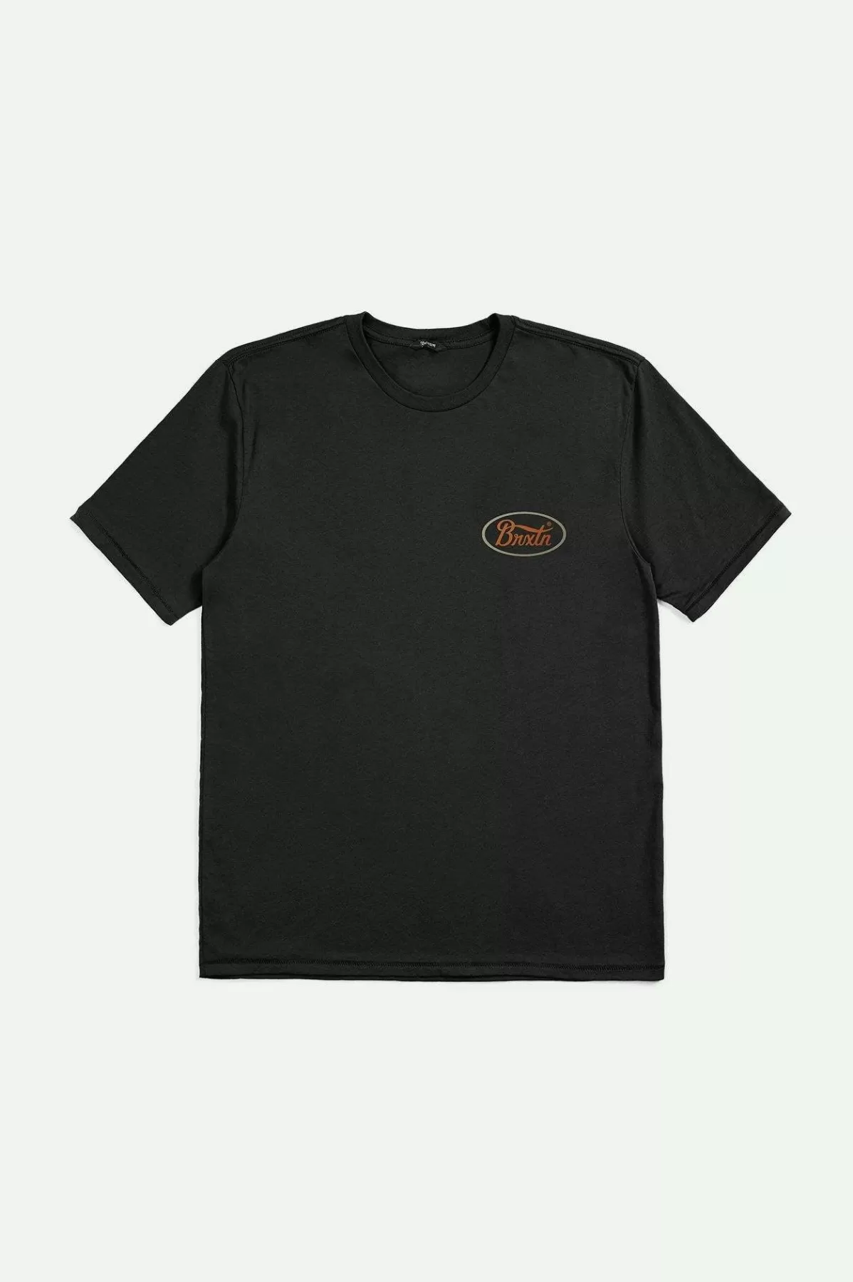 T-Shirts-Brixton Parsons S/S Tailored T-Shirt Black/Rust/Sand