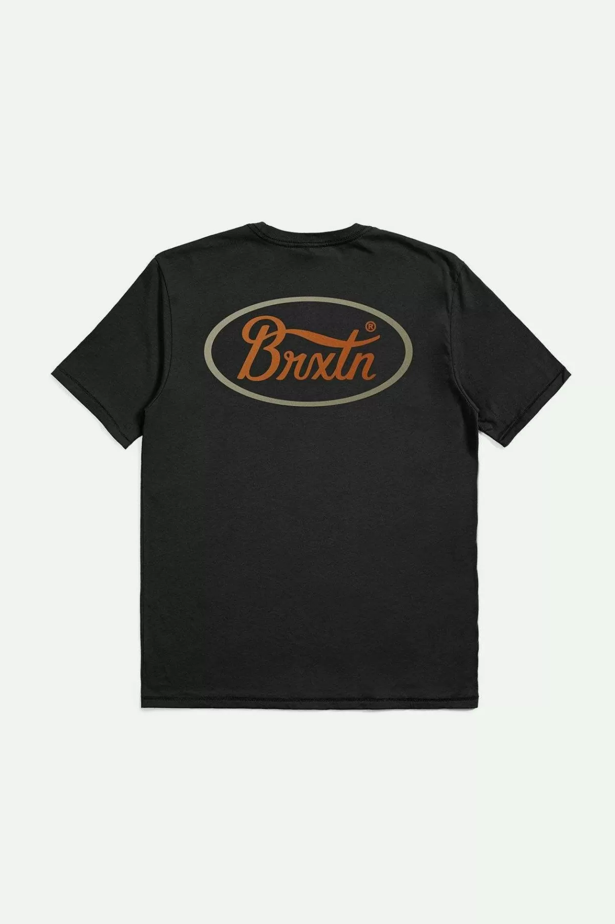 T-Shirts-Brixton Parsons S/S Tailored T-Shirt Black/Rust/Sand