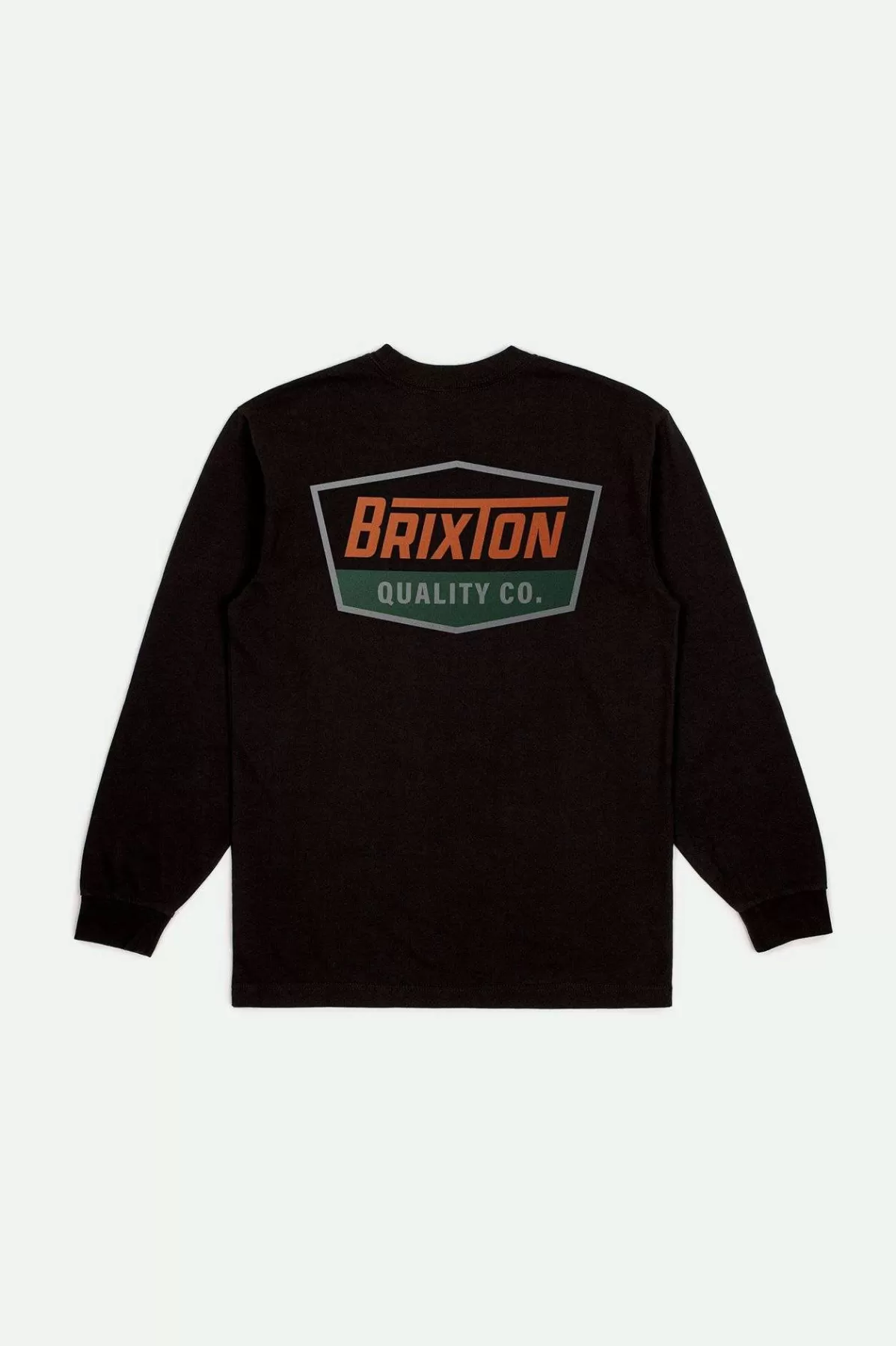 T-Shirts-Brixton Regal L/S Standard T-Shirt Black/Rust