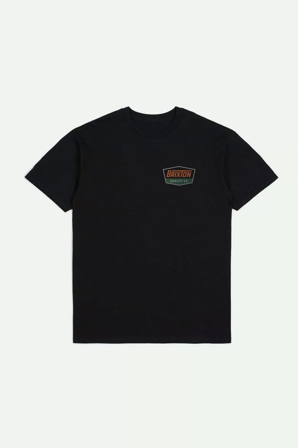 T-Shirts-Brixton Regal S/S Standard T-Shirt Black/Rust