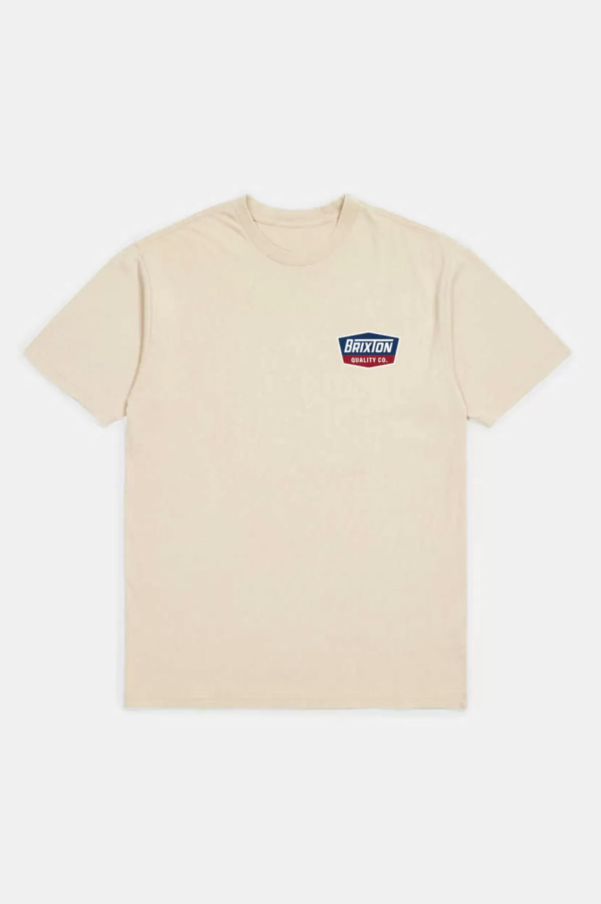 T-Shirts-Brixton Regal S/S Standard T-shirt Cream/Navy