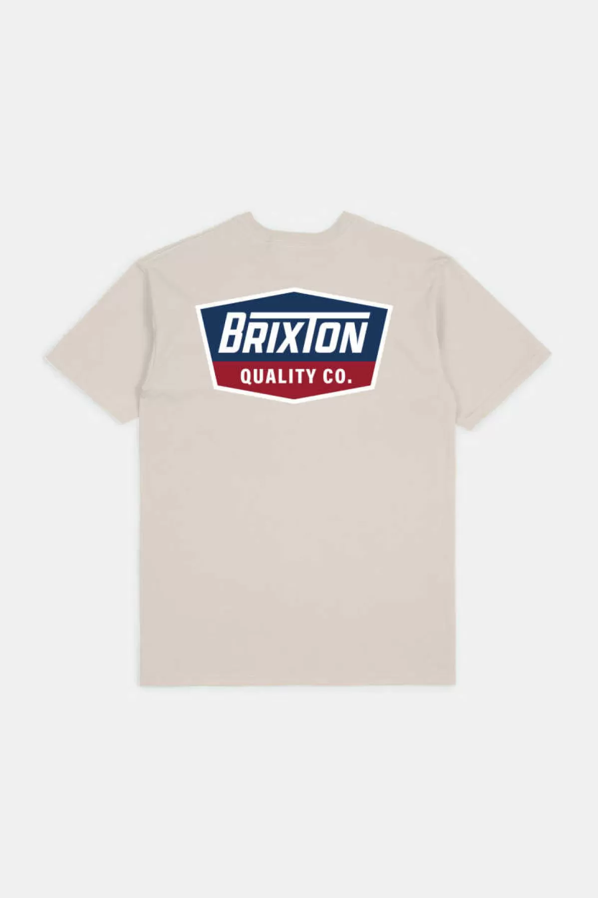 T-Shirts-Brixton Regal S/S Standard T-shirt Cream/Navy