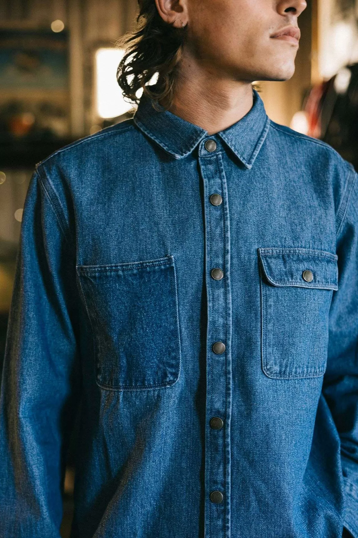 Button Ups-Brixton Reserve Assembly Overshirt Union Herringbone