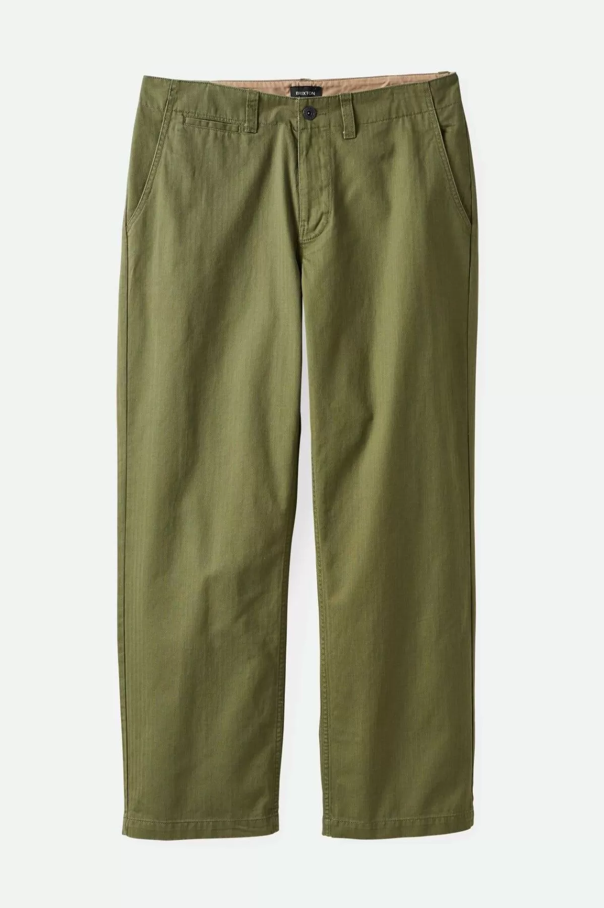 Pants & Chinos-Brixton Surplus Herringbone Relaxed Trouser Pant Olive Surplus