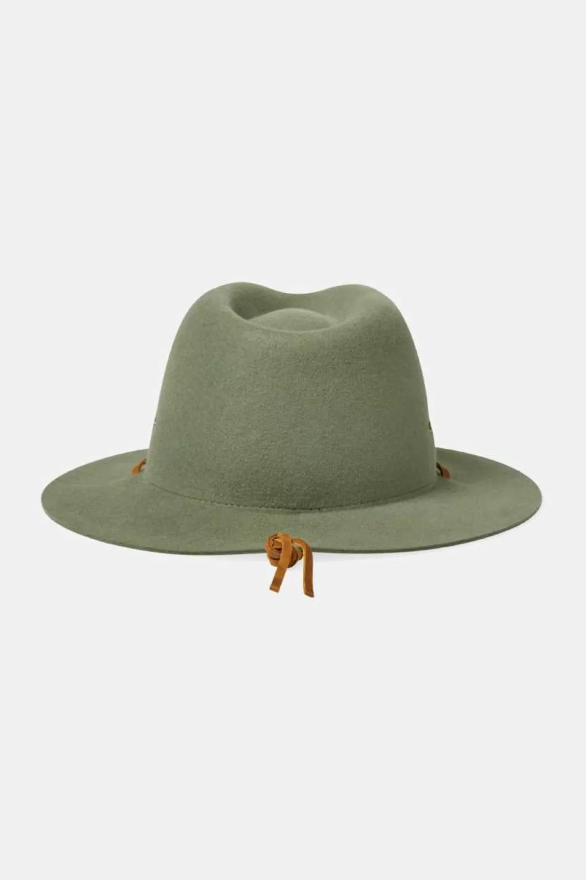 Full Brim & Fedoras | Full Brim & Fedoras-Brixton Wesley WTHR GUARD™ Packable Fedora Light Moss