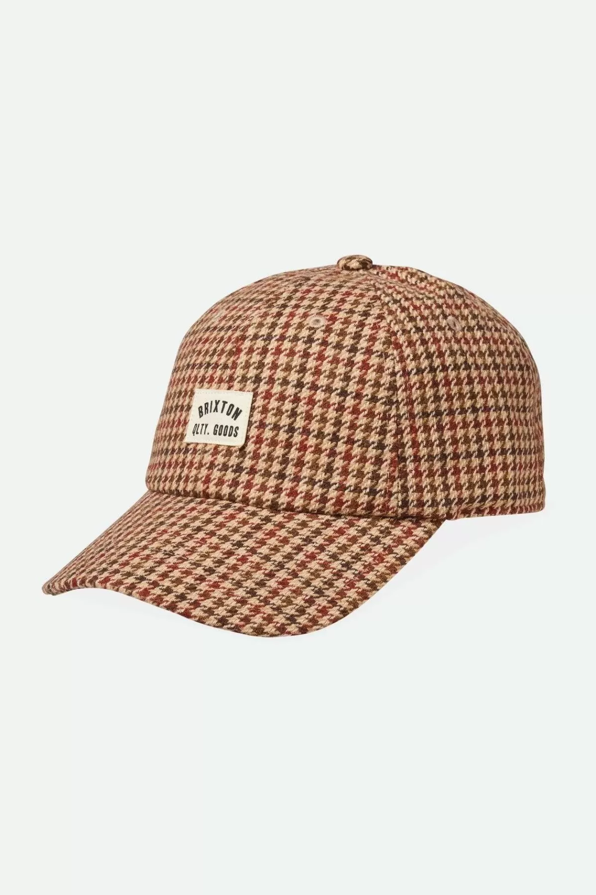 Snapbacks | Snapbacks-Brixton Woodburn Netplus Adjustable Hat Tiger's Eye/Brown Houndstooth