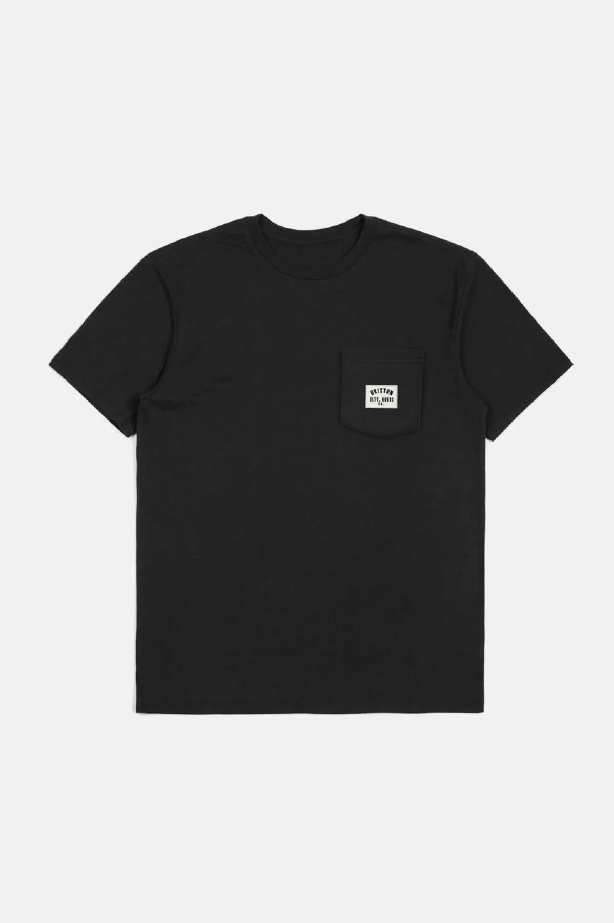 T-Shirts-Brixton Woodburn S/S Tailored Pocket T-Shirt Black