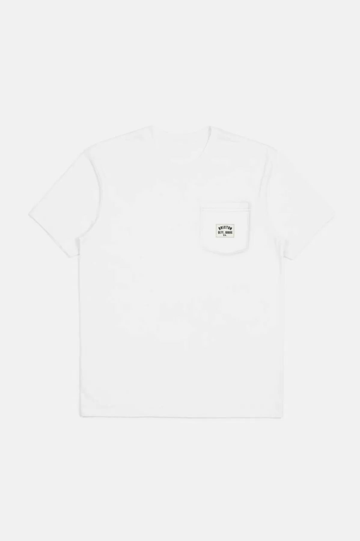 T-Shirts-Brixton Woodburn S/S Tailored Pocket T-Shirt White