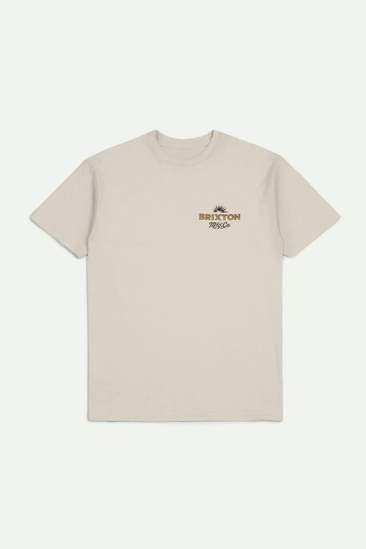 T-Shirts-Brixton Wrangling S/S Standard T-Shirt Cream